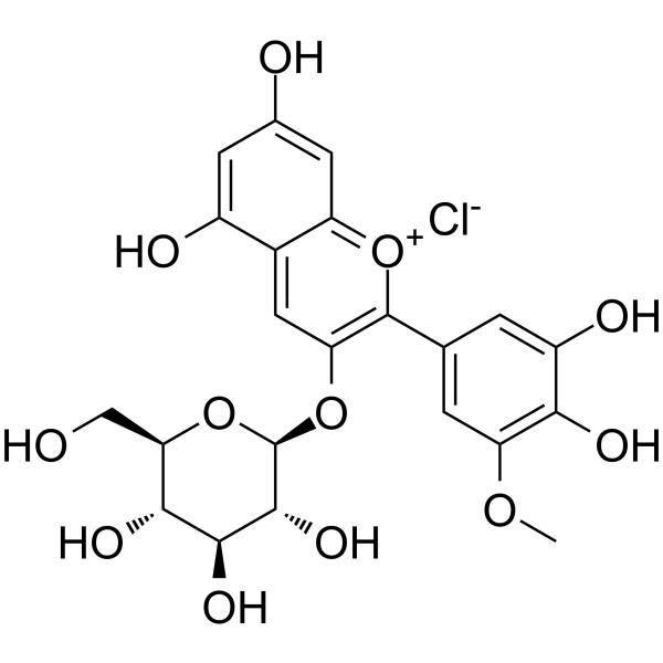 Petunidin-3-O-glucoside chloride Chemical Structure