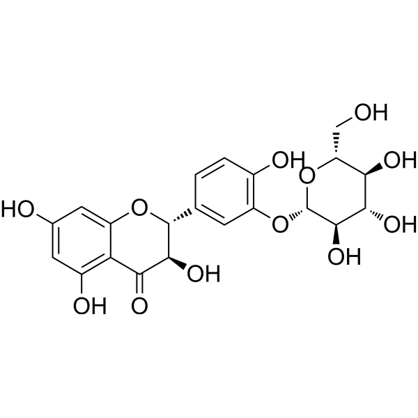 Taxifolin 3′-O-β-D-glucoside Chemical Structure