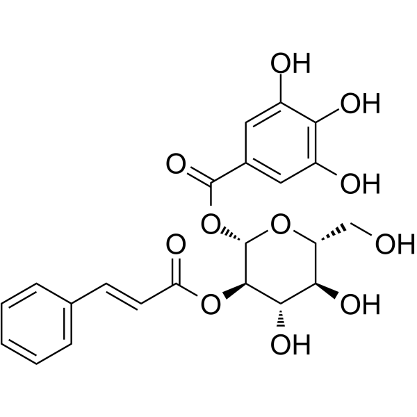 1-O-Galloyl-2-O-cinnamoyl-glucose Chemical Structure