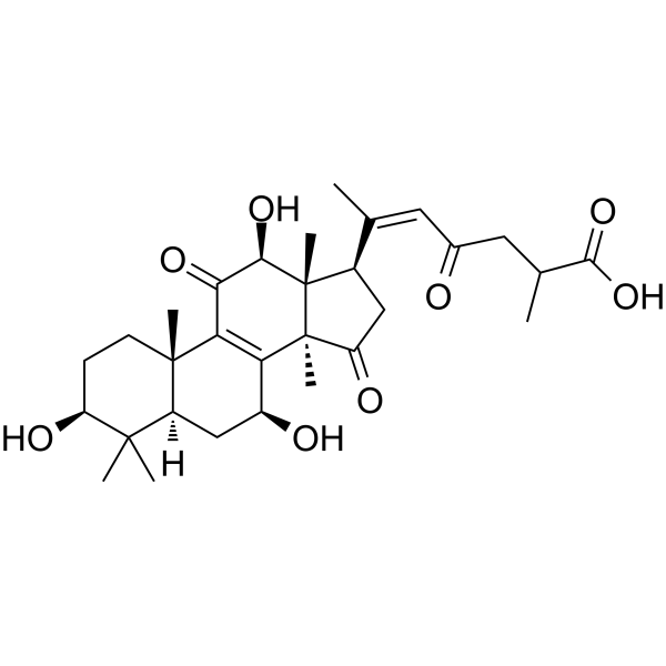 (3β,7β,12β,20Z)-3,7,12-Trihydroxy-11,15,23-trioxo-lanost-8,20-dien-26-oic acid Chemical Structure