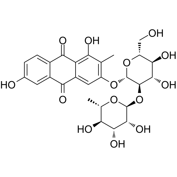 2-Methyl-1,3,6-trihydroxy-9,10-anthraquinone 3-O-α-rhamnosyl-(1→2)-β-<em>glucoside</em>