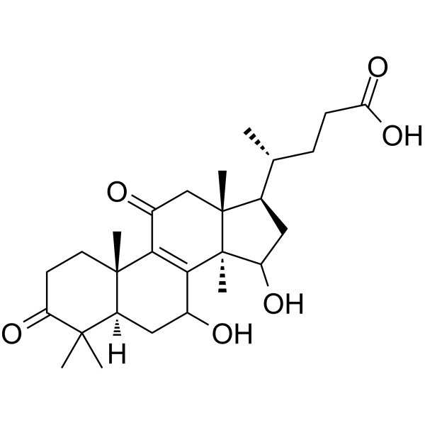 7,15-Dihydroxy-4,4,14-trimethyl-3,11-dioxochol-8-en-24-oic acid Chemical Structure