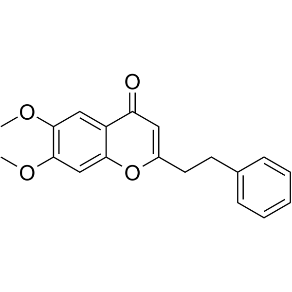 6,7-Dimethoxy-2-(2-phenylethyl)chromone Chemical Structure