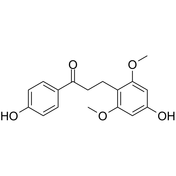 4,4'-Dihydroxy-2,6-dimethoxydihydrochalcone Chemical Structure