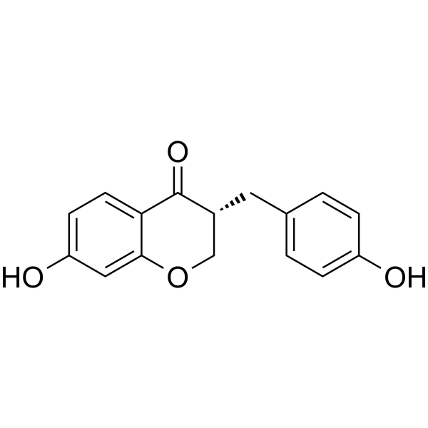 (3R)-7,4’-Dihydrohomoisoflavanone Chemical Structure