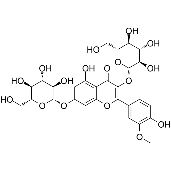 Isorhamnetin 3,7-di-O-β-D-glucopyranoside Chemical Structure