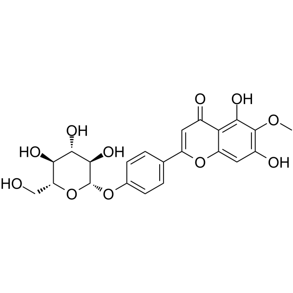 Hispidulin 4'-O-β-D-glucopyranoside Chemical Structure