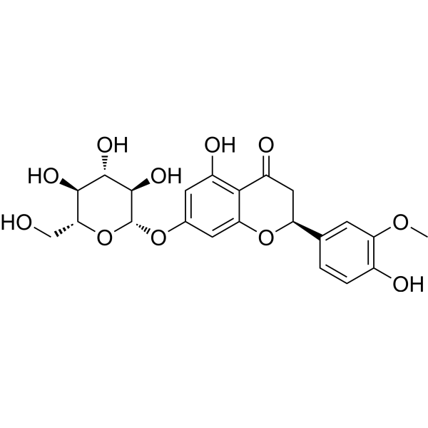 Homoeriodictyol 7-O-β-D-glucoside Chemical Structure