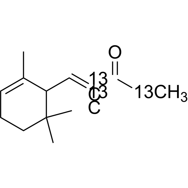 α-Ionone-<sup>13</sup>C<sub>3</sub> Chemical Structure