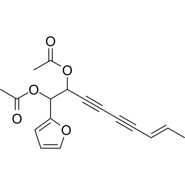 (1,5E,11E)-Tridecatriene-7,9-diyne-3,4-diacetate Chemical Structure