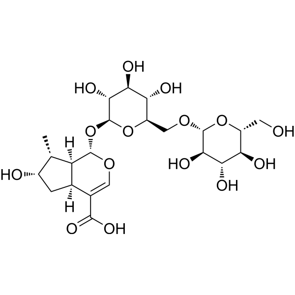 Loganic acid 6′-O-β-D-glucoside Chemical Structure