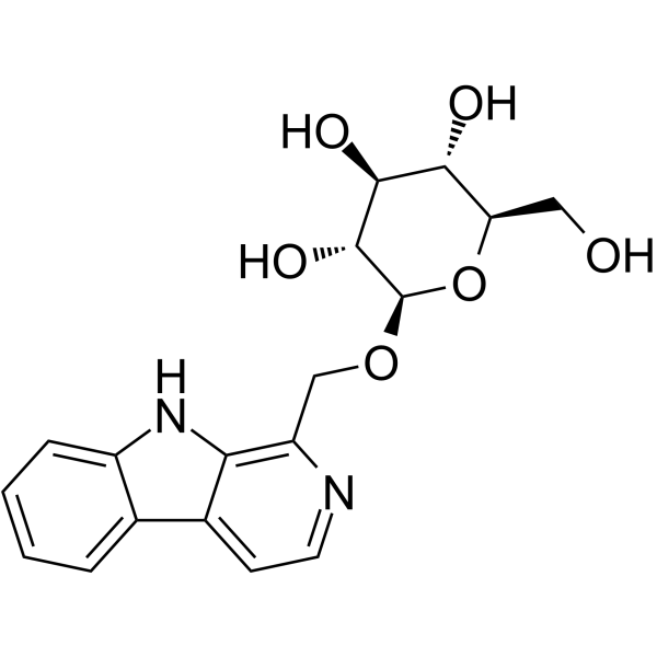 1-Hydroxymethyl-β-carboline glucoside Chemical Structure