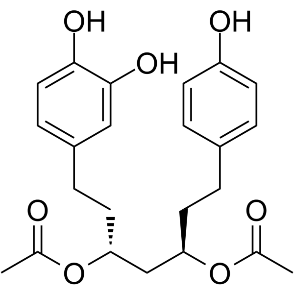 (3R,5R)-3,5-Diacetoxy-1-(3,4-dihydroxyphenyl)-7-(4-hydroxyphenyl)heptane Chemical Structure
