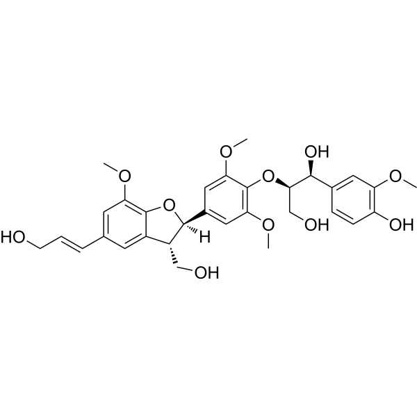 erythro-Guaiacylglycerol-β-O-4'-dehydrodisinapyl ether Chemical Structure