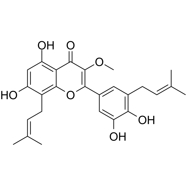 5,<em>7</em>,3',4'-Tetrahydroxy-3-methoxy-8,5'-diprenylflavone