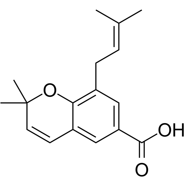 2,2-Dimethyl-8-prenylchromene 6-carboxylic acid Chemical Structure