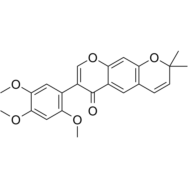 2',4',5'-Trimethoxy-2'',2''-dimethylpyrano[5'',6'':6,7]isoflavone Chemical Structure