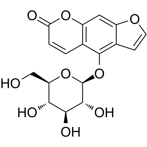 Bergaptol O-β-D-glucopyranoside Chemical Structure