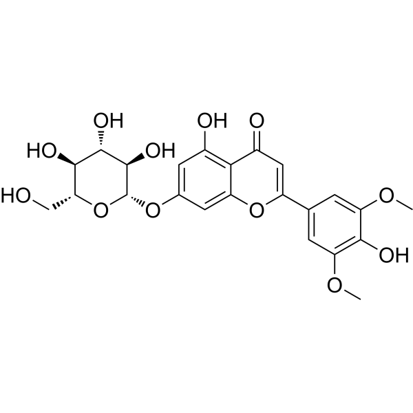 Tricin 7-O-β-D-glucopyranoside Chemical Structure