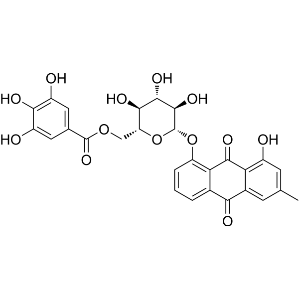 Chrysophanol 8-<em>O</em>-β-D-(6′-<em>O</em>-galloyl)glucopyranoside