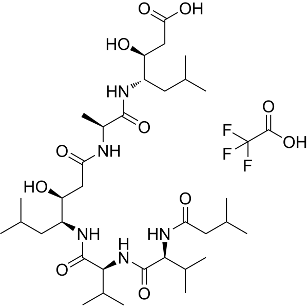 Pepstatin Trifluoroacetate Chemical Structure