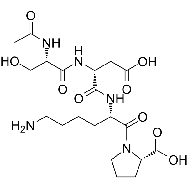 N-Acetyl-Ser-Asp-Lys-Pro Chemical Structure