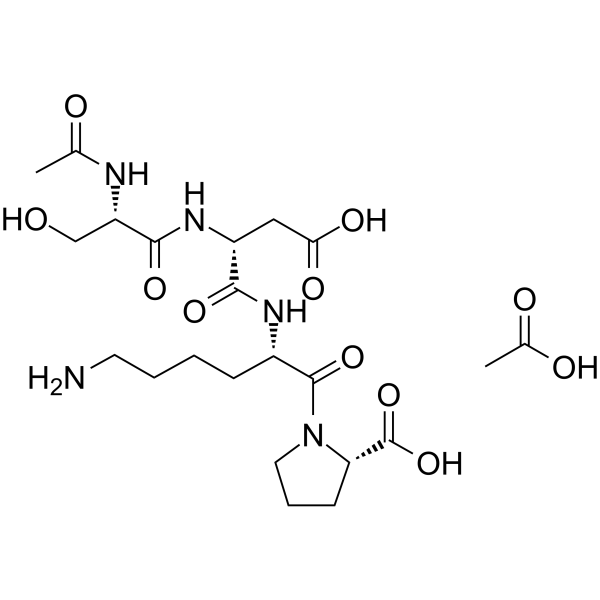 N-Acetyl-Ser-Asp-Lys-Pro acetate Chemical Structure