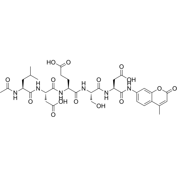 Ac-LDESD-AMC Chemical Structure