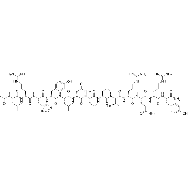 N-Acetyl [Leu28, Leu31] neuropeptide Y (24–36) Chemical Structure