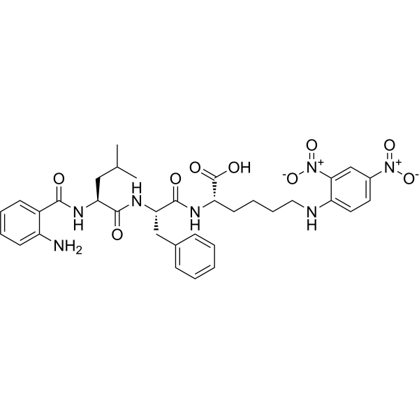 Abz-LFK(Dnp)-OH Chemical Structure