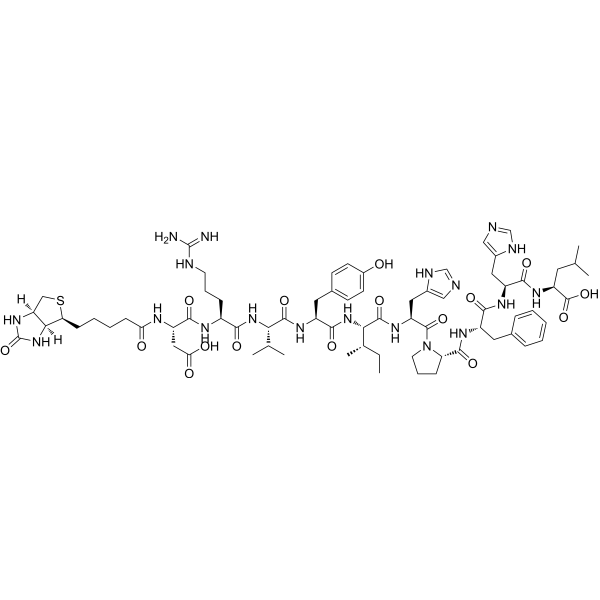 Biotinyl-Angiotensin I (human, mouse, rat) Chemical Structure