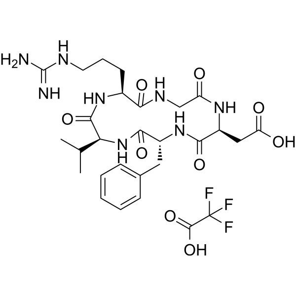 Cyclo(Arg-Gly-Asp-D-Phe-Val) TFA Chemical Structure