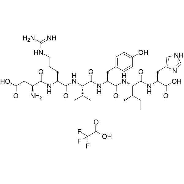 Angiotensin I/II (1-6) (TFA) Chemical Structure