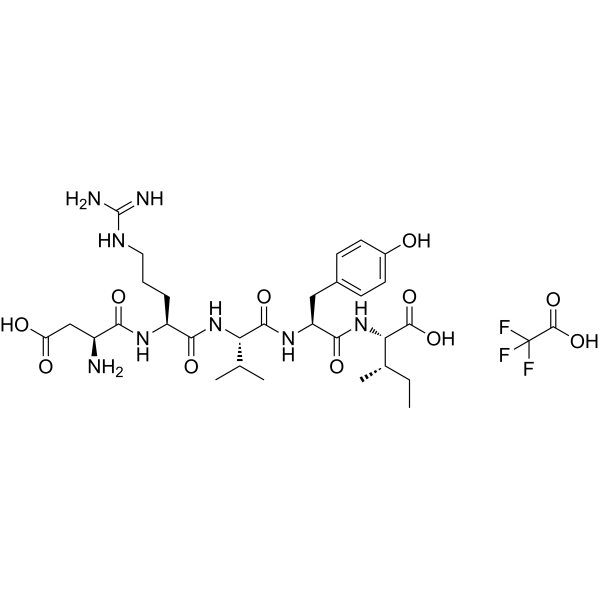Angiotensin I/II (1-5) (TFA) Chemical Structure