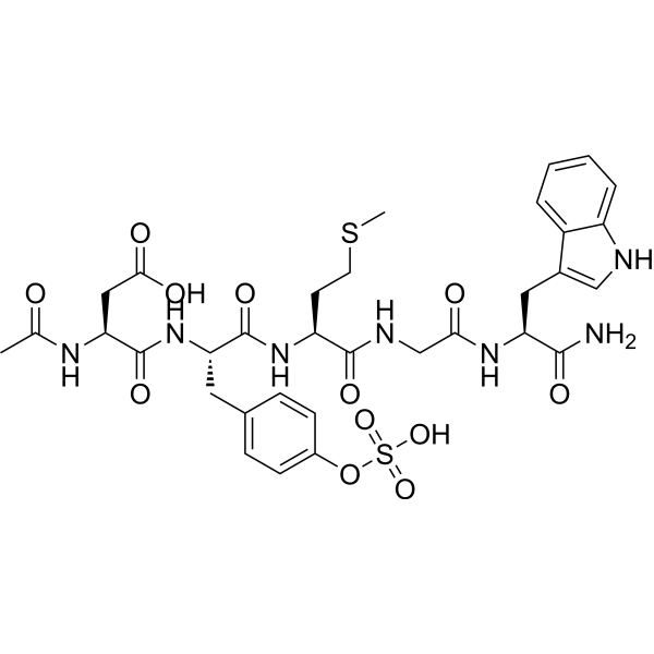N-acetyl CCK-(26-30) amide Chemical Structure