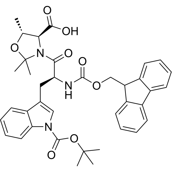 Fmoc-Trp(Boc)-Thr(psi(Me,Me)pro)-OH Chemical Structure