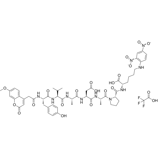 Mca-YVADAP-Lys(Dnp)-OH TFA Chemical Structure