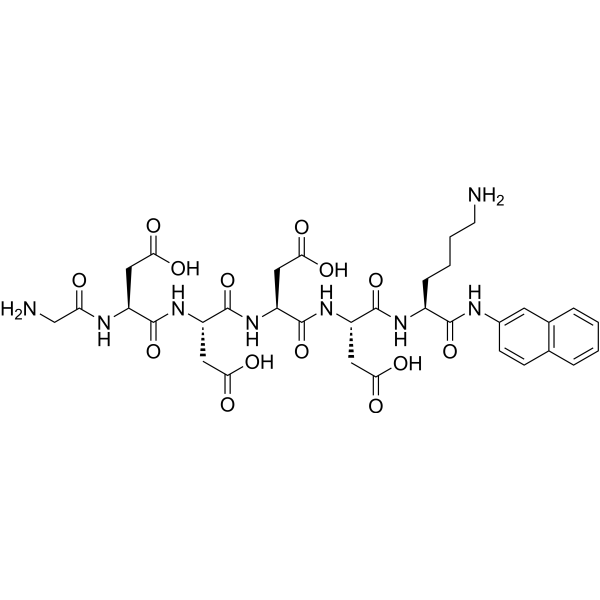 Gly-Asp-Asp-Asp-Asp-Lys-β-naphthylamide Chemical Structure