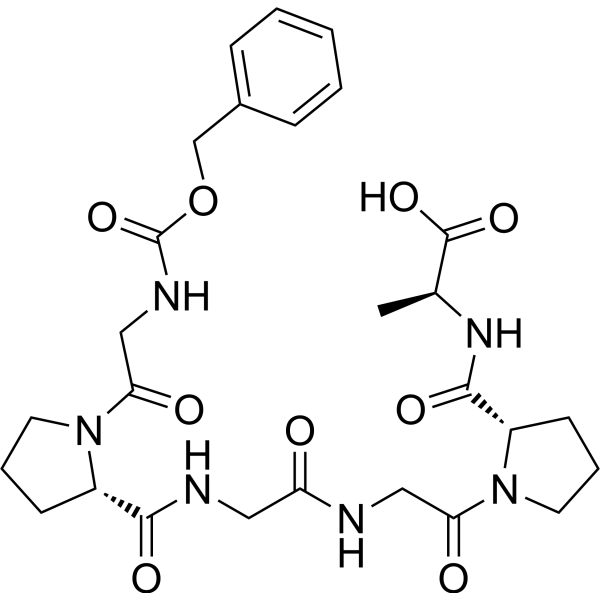 Z-Gly-Pro-Gly-Gly-Pro-Ala-OH Chemical Structure