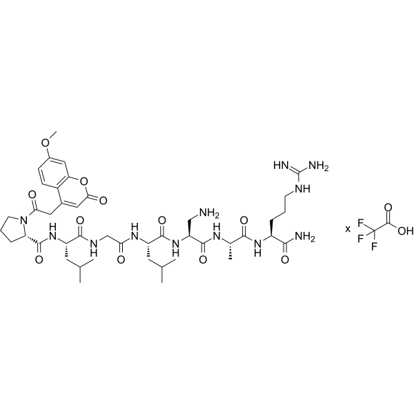 Mca-Pro-Leu-Gly-Leu-Dap-Ala-Arg-NH2 TFA Chemical Structure