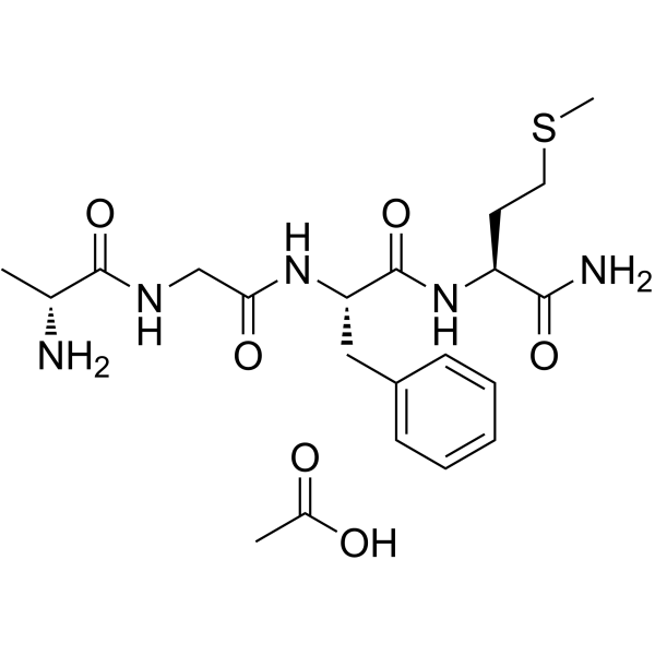 D-Ala-Gly-Phe-Met-NH2 monoacetate Chemical Structure