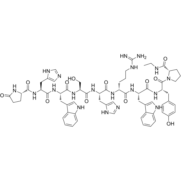 (Des-Gly10,D-Arg6,Pro-NHEt9)-LHRH II (chicken) Chemical Structure