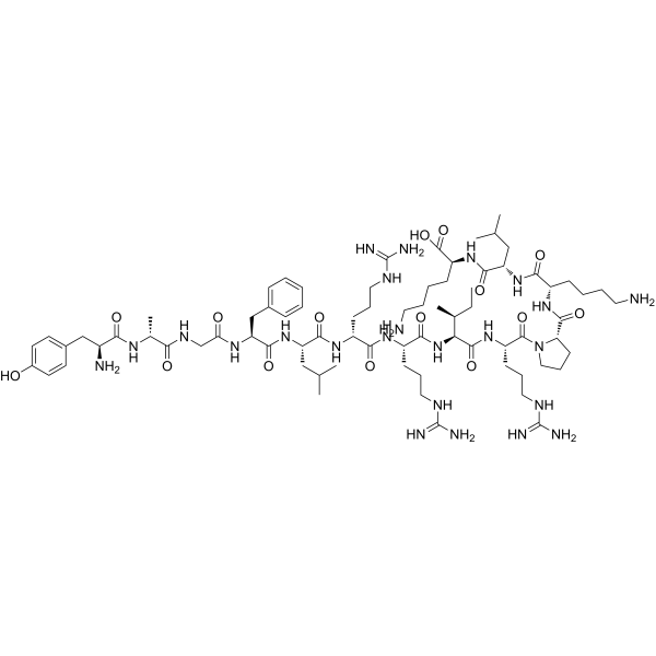 [DAla2, DArg6] Dynorphin A, (1-13) (porcine) Chemical Structure