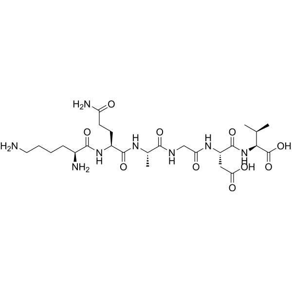 Lys-Gln-Ala-Gly-Asp-Val Chemical Structure