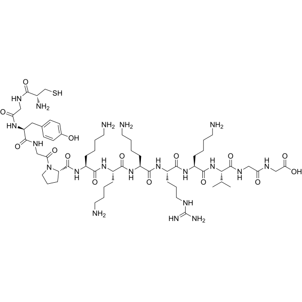 Cys-Gly-Tyr-Gly-Pro-Lys-Lys-Lys-Arg-Lys-Val-Gly-Gly Chemical Structure