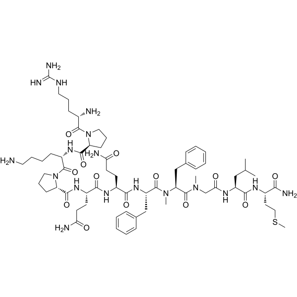 [MePhe8,Sar9] Substance P Chemical Structure