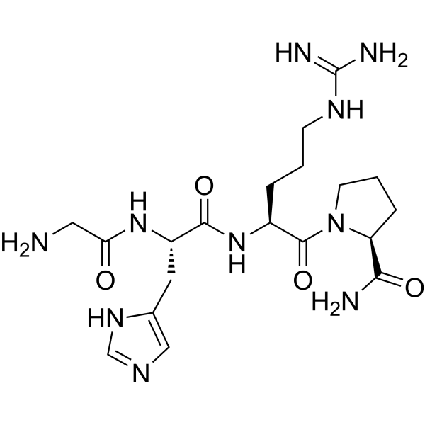 H-Gly-His-Arg-Pro-NH2 Chemical Structure