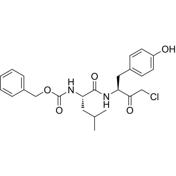 Z-Leu-Tyr-Chloromethylketone Chemical Structure