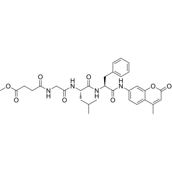MeOSuc-Gly-Leu-Phe-AMC Chemical Structure