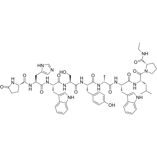 (Des-Gly10,D-Ala6,Pro-NHEt9)-LHRH (salmon) Chemical Structure